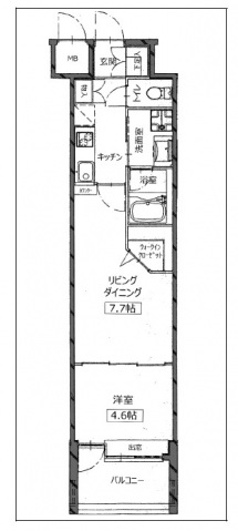 広島市中区銀山町のマンションの間取り