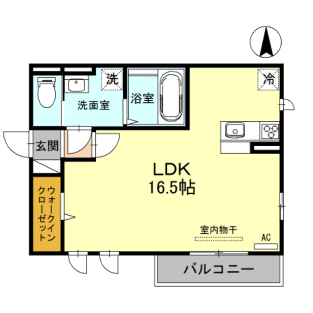 富田林市小金台のアパートの間取り