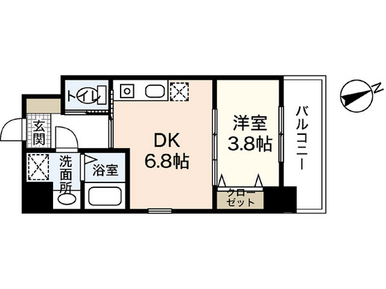 広島市東区光町のマンションの間取り