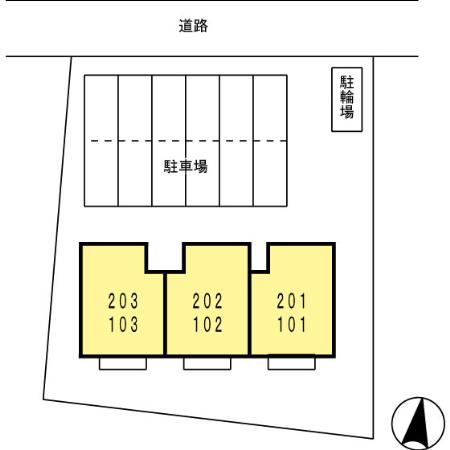 【ヴィラージュの駐車場】