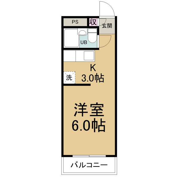 レジデンス茶屋ヶ坂の間取り