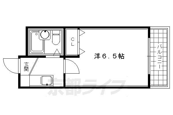 京都市中京区大炊町のマンションの間取り