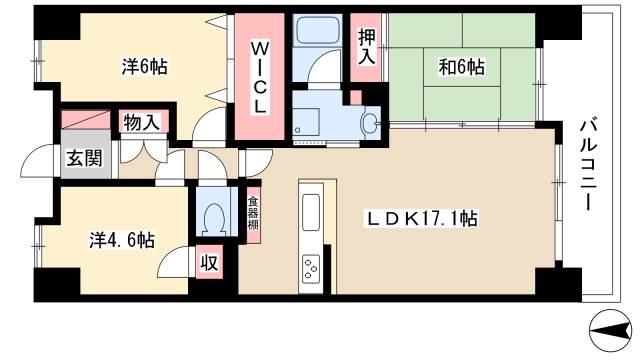 ライオンズシティ金山の間取り