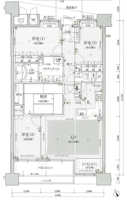 サンデュエル中山クレシェールの間取り