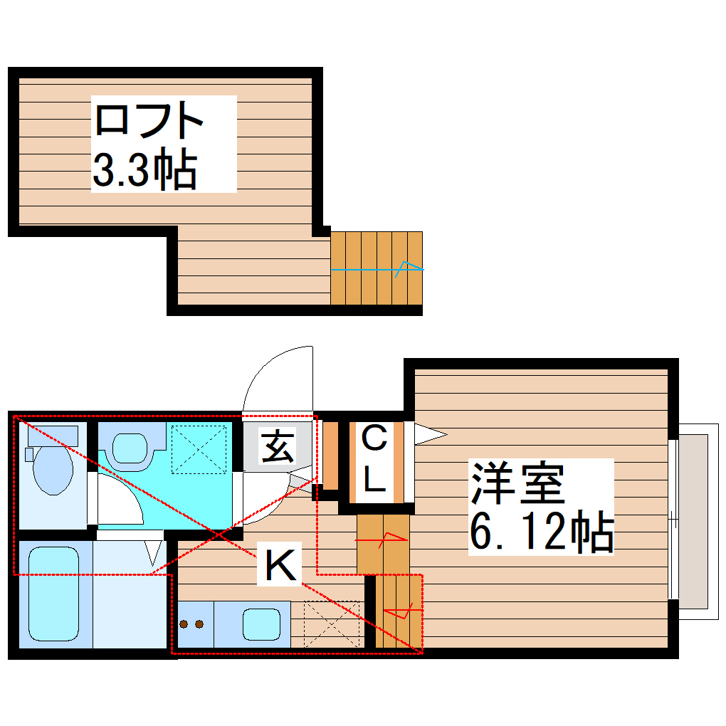 ザ・ソレイユ八木山Iの間取り