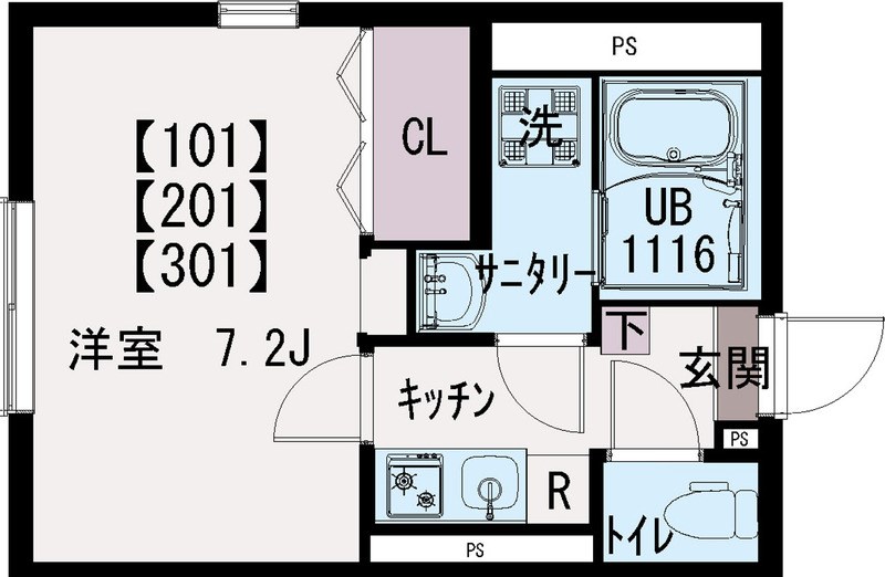 江戸川区江戸川のマンションの間取り