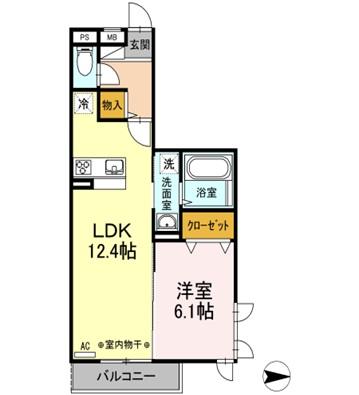 日野市三沢のアパートの間取り