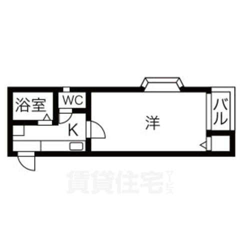 名古屋市昭和区福江のアパートの間取り