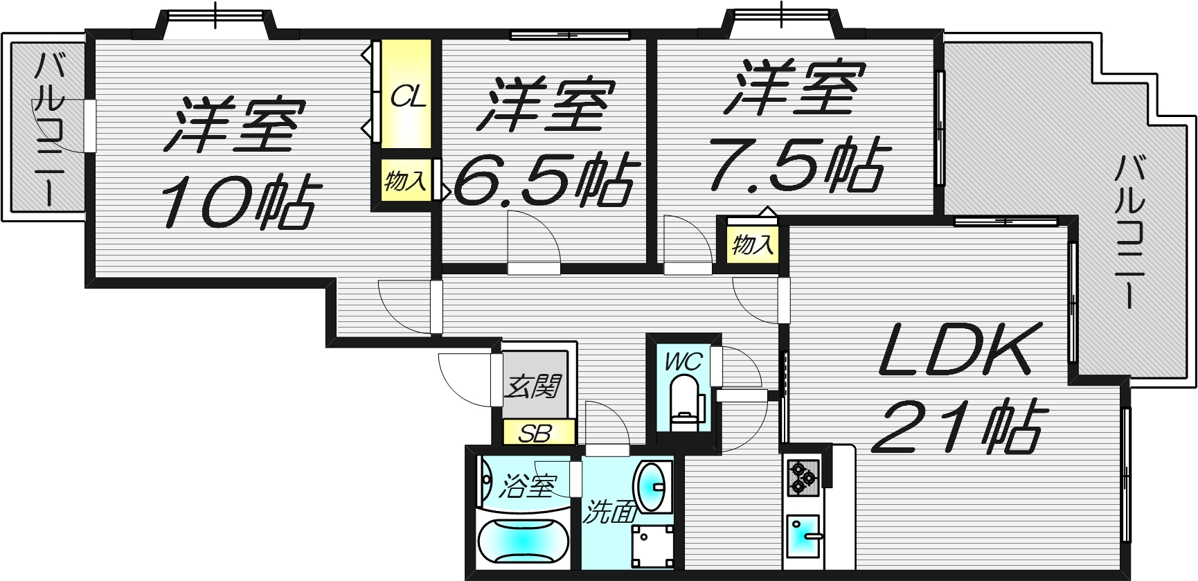 ビレッジアール大淀南の間取り