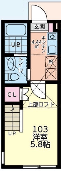 日野市三沢のアパートの間取り