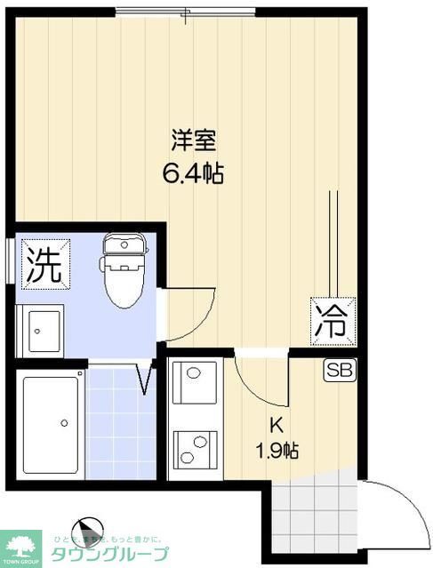 蕨市中央のアパートの間取り