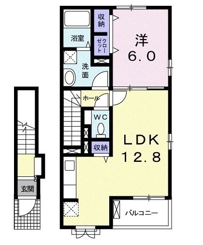 西条市玉津のアパートの間取り