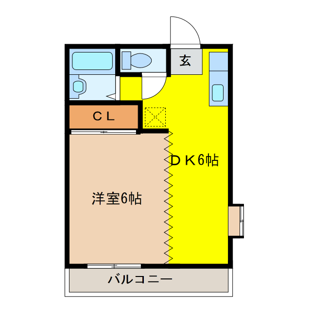 岐阜市鏡島南のアパートの間取り