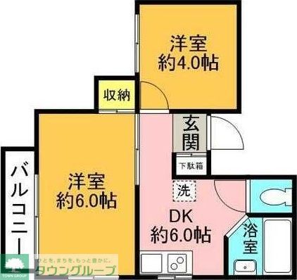 目黒区大橋のマンションの間取り