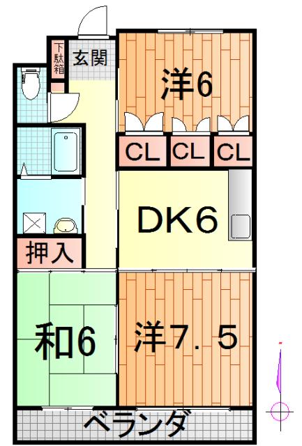 ハイネスイーストIIの間取り