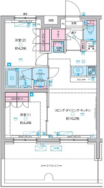 【ＧＥＮＯＶＩＡ聖蹟桜ヶ丘（ジェノヴィア）の間取り】