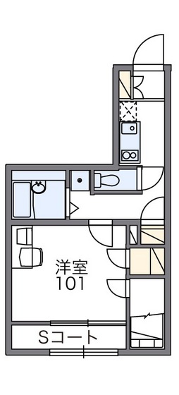 広島市安佐南区相田のアパートの間取り