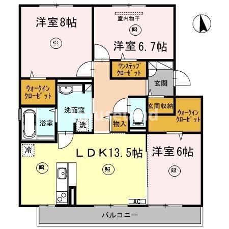 コリド黒田A棟の間取り