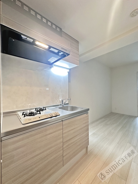 キッチン　ガス２口コンロ完備♪