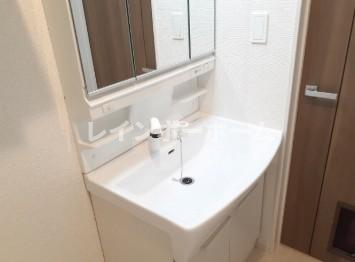 洗面設備　脱衣スペースもあります