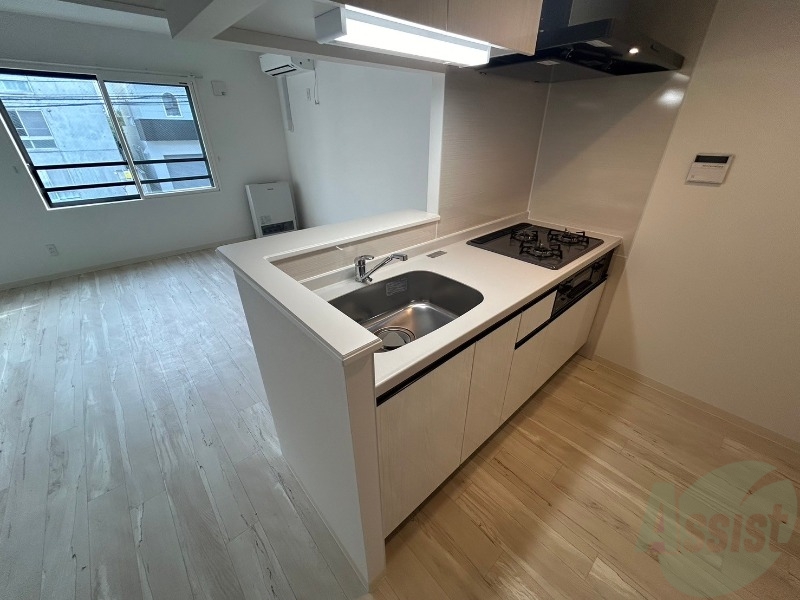 キッチン　清潔感がありお洒落なキッチンになっていました！