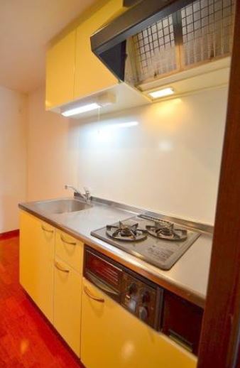 キッチン　2口のシステムガスキッチンです★グリル付き