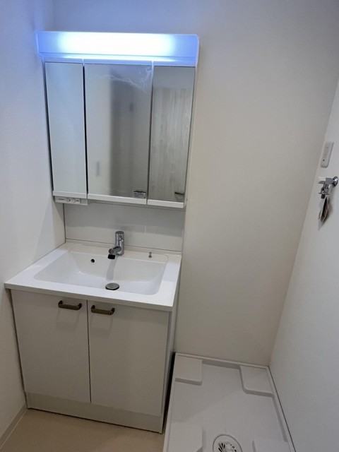 洗面設備　【洗面化粧台】新築時の写真