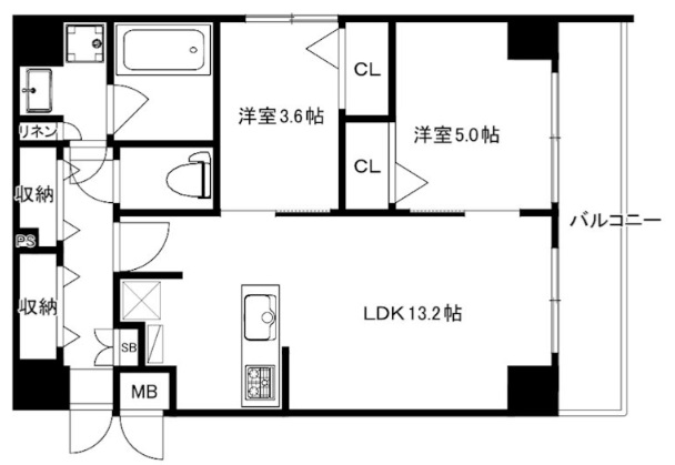 MODERN PALAZZO箱崎graceの間取り写真