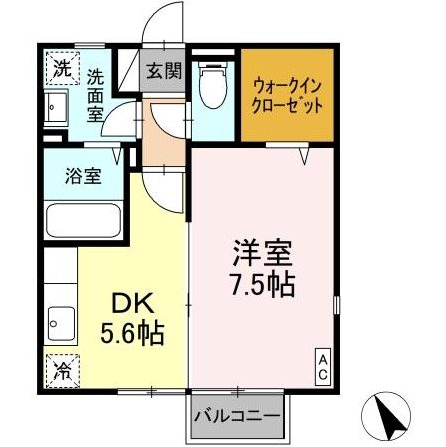 リースランドウェストヴィラ A棟の間取り写真