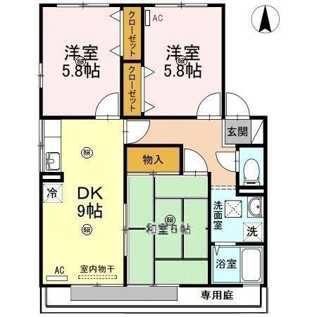 アーバンライフ塩屋台 B棟の間取り写真