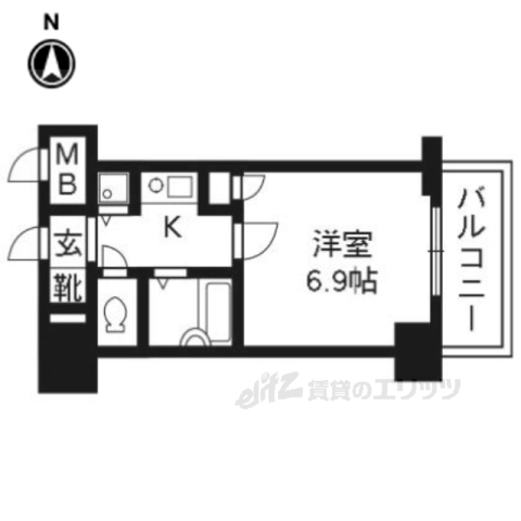 リーガル京都西陣の間取り写真