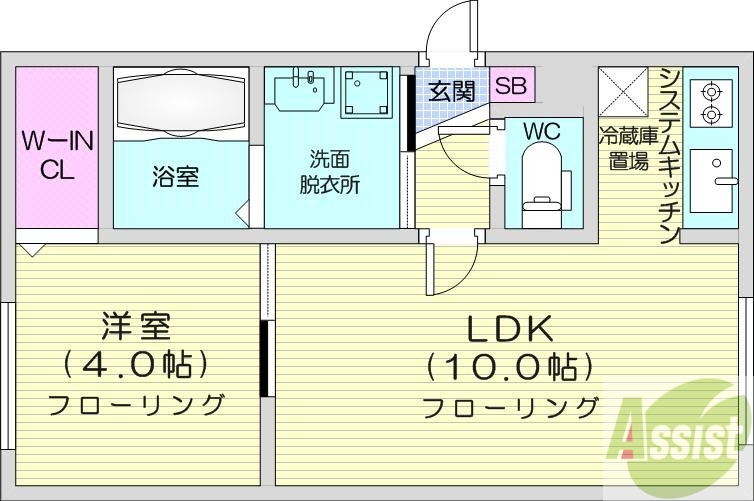 地下鉄東西線 二十四軒駅 徒歩4分 4階建 築11年の間取り写真