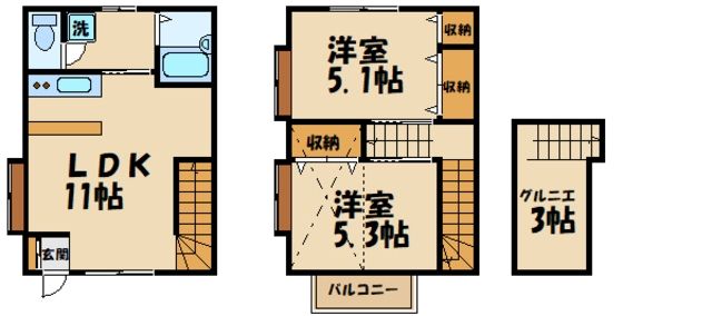 第5松風コーポの間取り写真