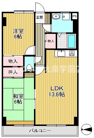 都営大江戸線 光が丘駅 徒歩12分 7階建 築32年の間取り写真
