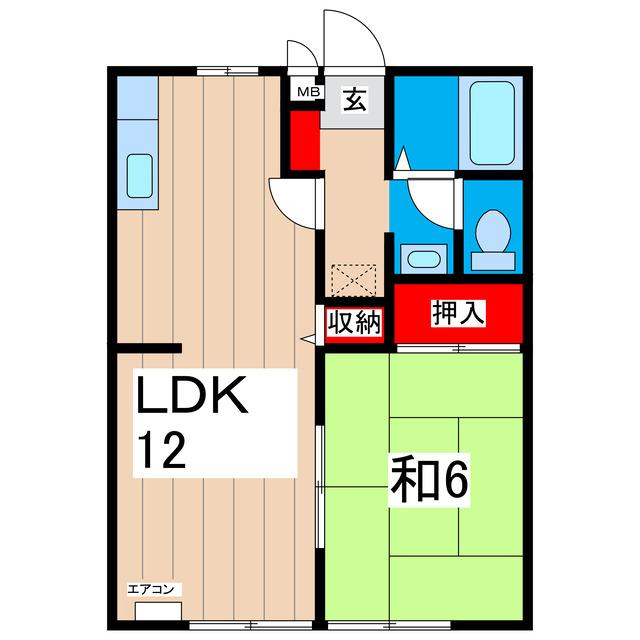 サンライフ赤羽根Aの間取り