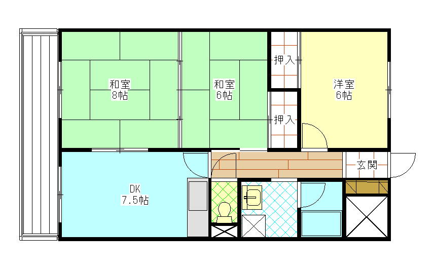 ハイライフ新和の間取り