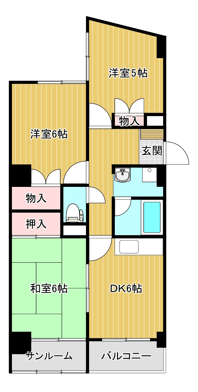 産栄マンションの間取り