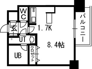 クレジデンス札幌・南４条の間取り