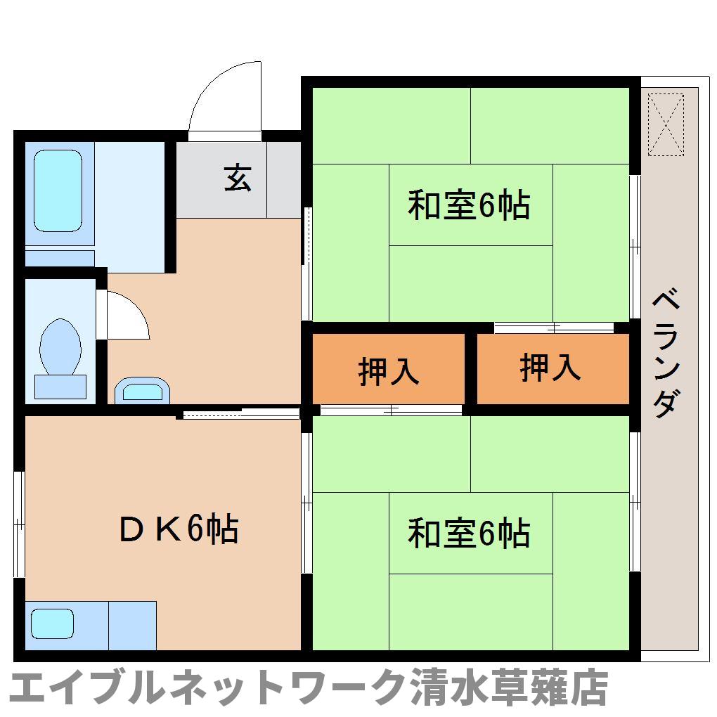 静岡市葵区瀬名のマンションの間取り