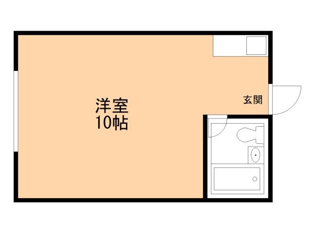 函館市白鳥町のアパートの間取り