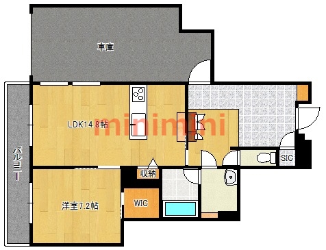 茨木市三島丘のマンションの間取り