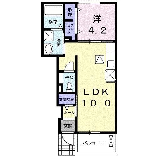 比企郡滑川町みなみ野のアパートの間取り