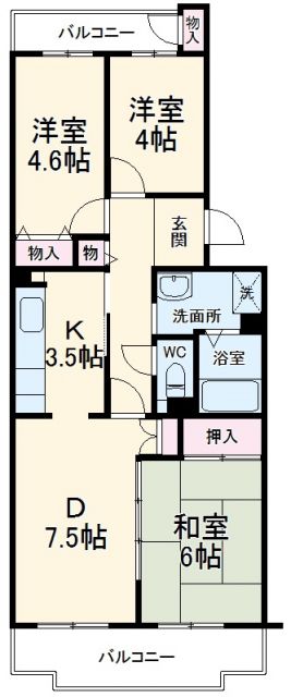 コーポレート相模原富士見の間取り