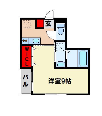 メルヴェール496朝倉街道の間取り