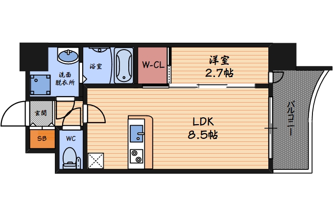 セレニテ福島プリエの間取り