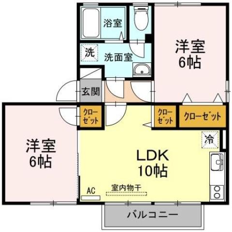 サニークレスト A棟の間取り