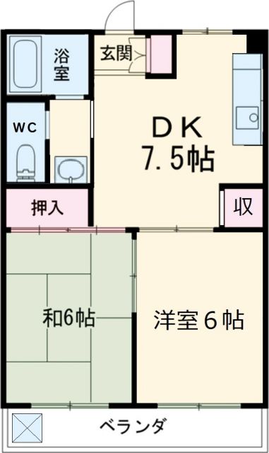 名古屋市西区南堀越のマンションの間取り