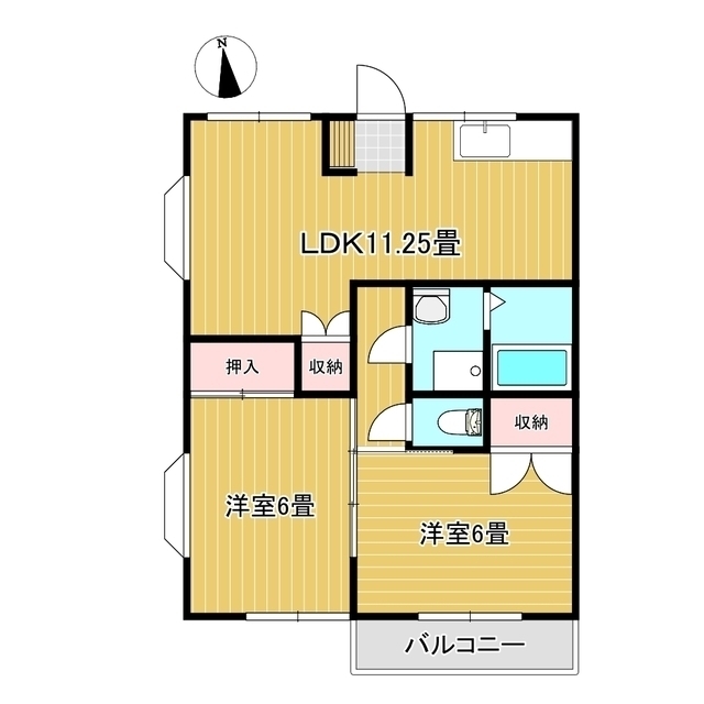 グランブルー寿Ｂの間取り