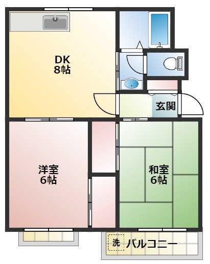 コーポリバティの間取り