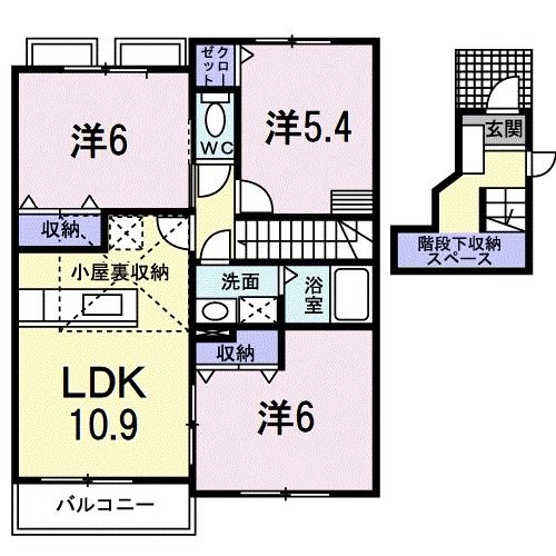 シャン　ド　フルールの間取り